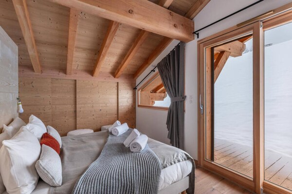 Luxe chalet Combloux: 12p, wellness, ski-in/ski-out, Mont Blanc-uitzicht - thumbnail 5