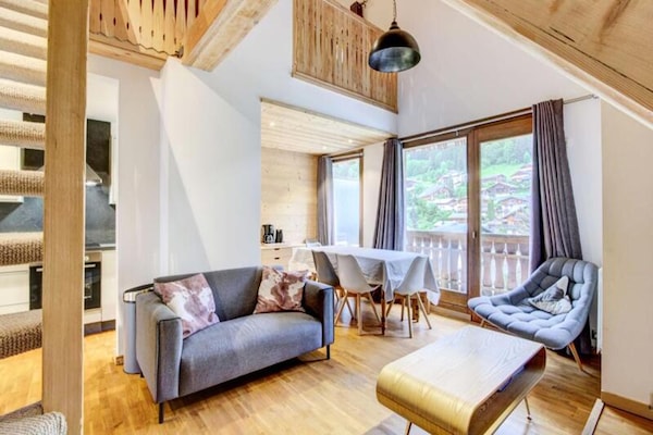 Modern 4-kamerappartement in hartje Morzine met skibus op 20 meter - thumbnail 5