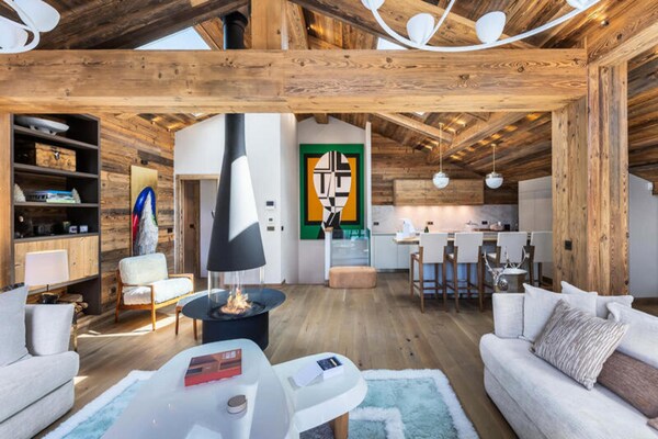 Penthouse voor 10 personen met uitzicht op de vallei in Megève - thumbnail 4