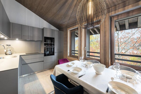 Modern appartement in Megève met zwembad, sauna en hamam - thumbnail 6