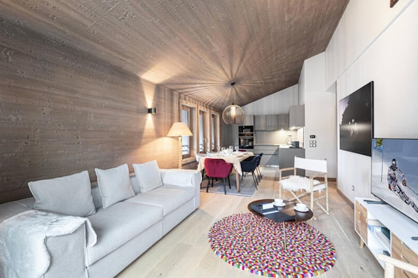 Modern appartement in Megève met zwembad, sauna en hamam - thumbnail 1