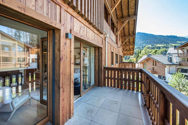 Chic Alpenappartement voor 6 personen met bergzicht bij Megève centrum - thumbnail 3