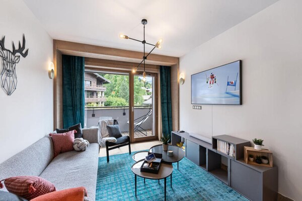 Modern appartement in Megève met uitzicht op de Mont-Blanc en wellness - thumbnail 2