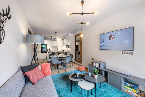 Modern appartement in Megève met uitzicht op de Mont-Blanc en wellness - thumbnail 4