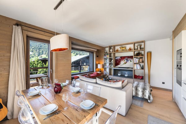 Luxe appartement Résidence Stallion C in Megève met wellness en ski-inn - thumbnail 5