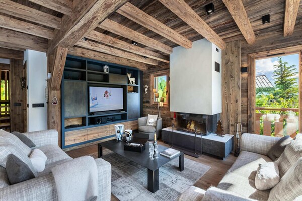 Ruim chalet-appartement voor 12 personen aan de piste in Megève - thumbnail 3