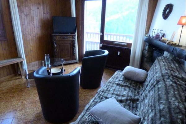 Authentiek 3-kamer appartement in Le Grand Bornand met panoramisch uitzicht op de Aravis - thumbnail 4