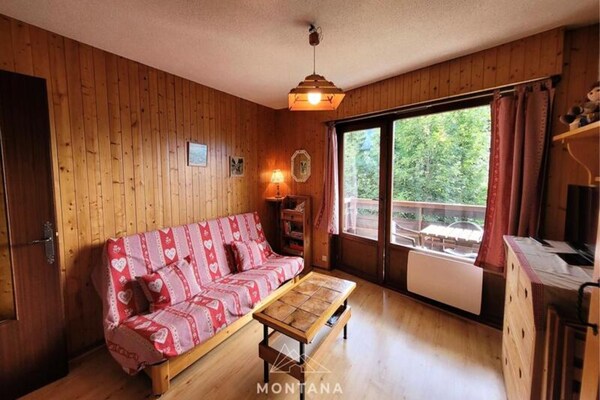 Studio met balkon en dorpszicht in Résidence Eparvi, Le Grand Bornand - thumbnail 1