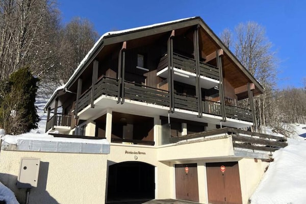 Knusse studio aan de piste met panoramisch uitzicht op de Aravis - thumbnail 2