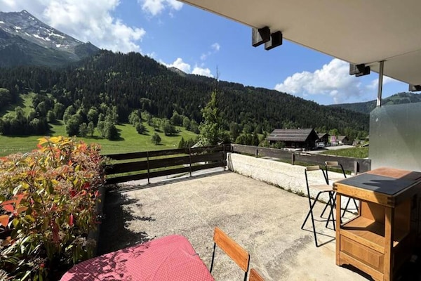 Knusse studio aan de piste met panoramisch uitzicht op de Aravis - thumbnail 4