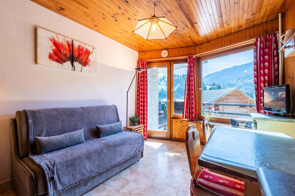 Knus studio-appartement op 350m van de piste in La Clusaz - thumbnail 4