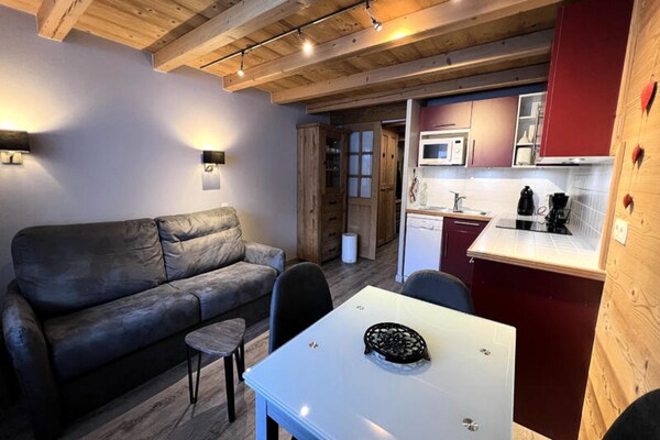 Gerenoveerd studio-appartement met balkon en uitzicht op de pistes in La Clusaz - thumbnail 6