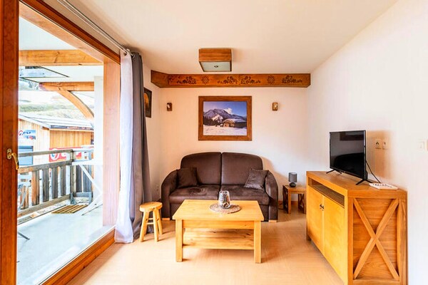Studio-appartement in hartje Les Orres met uitzicht op de pistes - thumbnail 1
