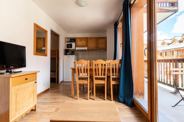 Rustiek appartement 6p in Les Orres 1800 met zwembad, vlakbij de piste - thumbnail 6