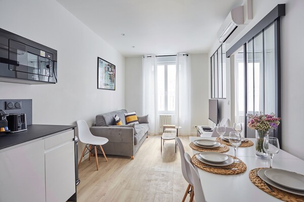 Trendy appartement voor 6 in hartje Parijs, bij Rue Montorgueil - thumbnail 3