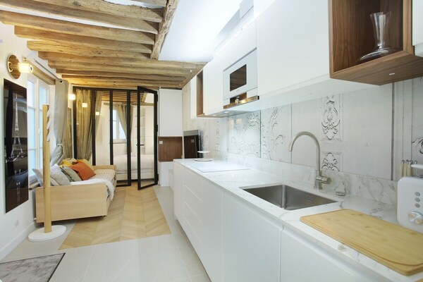 Appartement Charles V in het hart van de historische Marais, Parijs - thumbnail 2