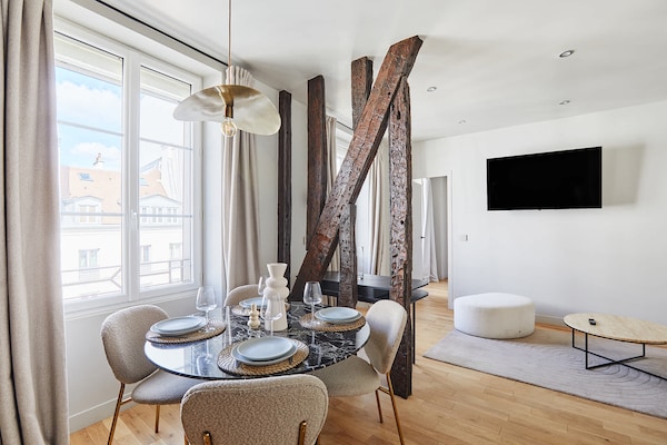 Gerenoveerd appartement in de Marais, vlakbij Place des Vosges - thumbnail 5