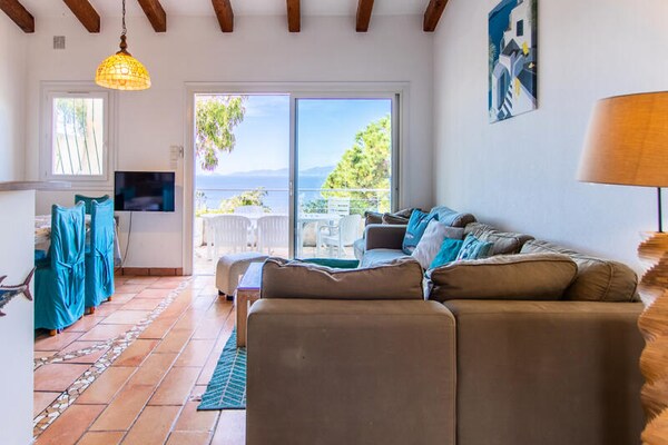 Ruim appartement met panoramisch zeezicht in Coti-Chiavari, 300m van strand - thumbnail 6