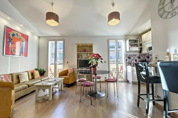 Charmant appartement met mezzanine en balkons, op loopafstand van Cannes centrum - thumbnail 3