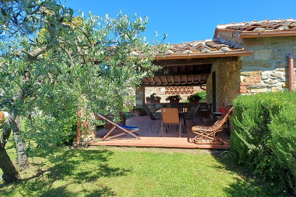 Authentiek Toscaans appartement tussen wijngaarden bij San Leolino - thumbnail 5
