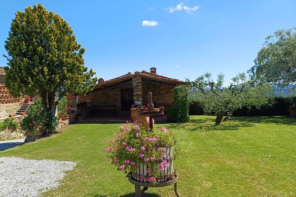 Authentiek Toscaans appartement tussen wijngaarden bij San Leolino - thumbnail 6