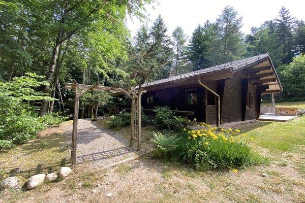 Houten chalet met hottub aan de rivier bij La Bresse - thumbnail 6