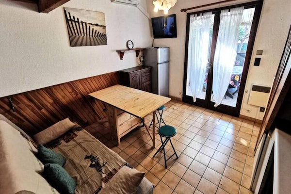 Zongerichte mezzanine-appartement op 250m van strand in Leucate - thumbnail 6