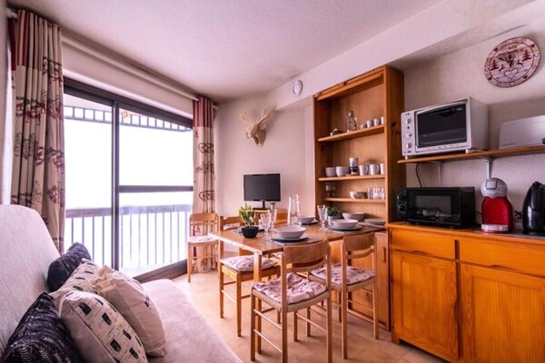 Studio op 50m van de piste met balkon en uitzicht op de Pyreneeën - thumbnail 4