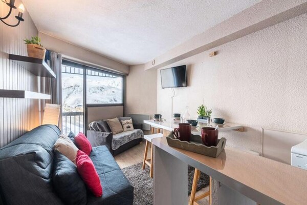 Appartement 4p aan de piste in Saint Lary 1700 met balkon en valleizicht - thumbnail 6