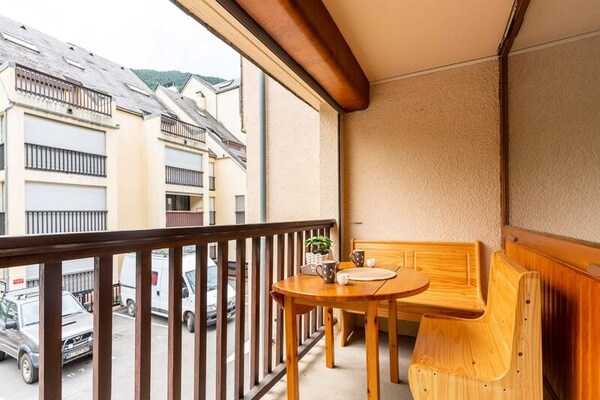 Knusse studio met balkon op 200m van gratis skibus in St Lary Soulan - thumbnail 3
