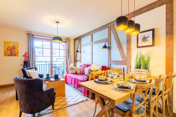 Duplexappartement 8p in centrum Saint Lary Soulan, vlakbij skilift - thumbnail 1
