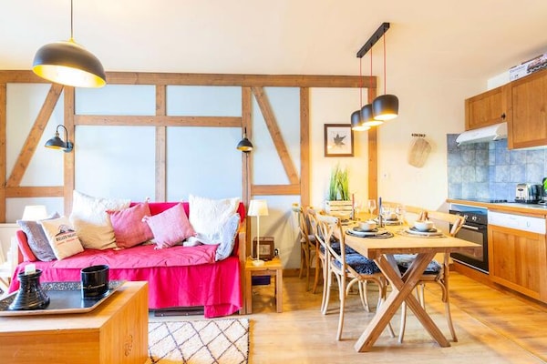 Duplexappartement 8p in centrum Saint Lary Soulan, vlakbij skilift - thumbnail 2