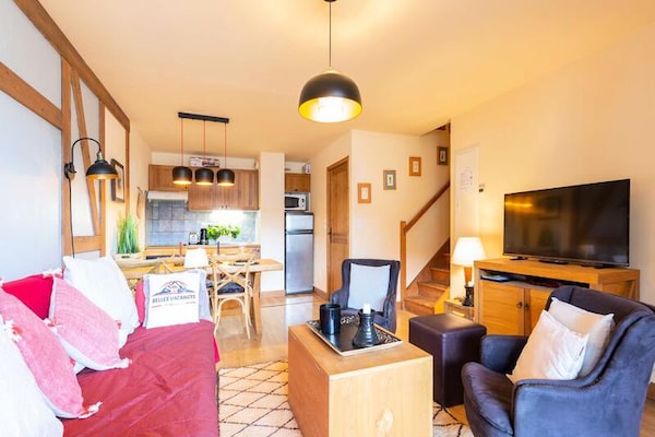 Duplexappartement 8p in centrum Saint Lary Soulan, vlakbij skilift - thumbnail 4
