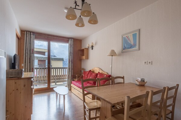 Appartement 36m² aan de piste in Orcières, 6 personen, balkon & zwembad - thumbnail 4