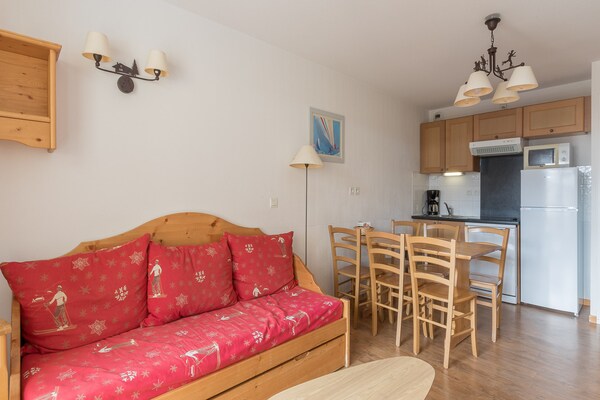 Appartement 36m² aan de piste in Orcières, 6 personen, balkon & zwembad - thumbnail 3