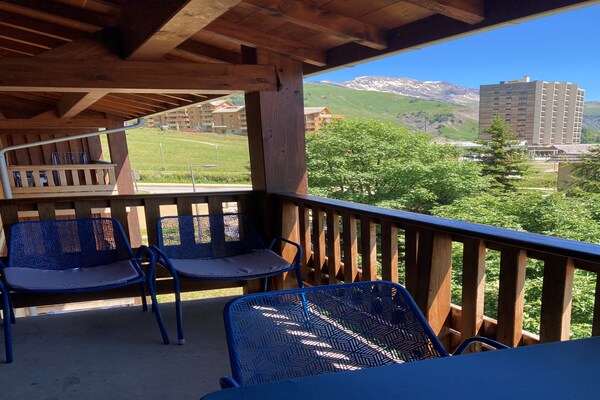 Sfeervol appartement aan de piste in Orcières | 6 personen, balkon met bergzicht - thumbnail 5
