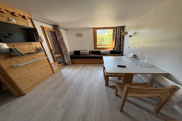 Knusse studio voor 3 personen direct aan de skipiste in Doucy - thumbnail 1