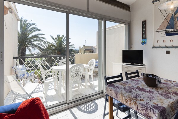 Licht appartement op 50m van het strand in Agde met zwembad - thumbnail 2