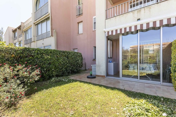 Santa Monica 2 E: Gezellig appartement met tuin, 200m van strand en centrum Agde - thumbnail 6