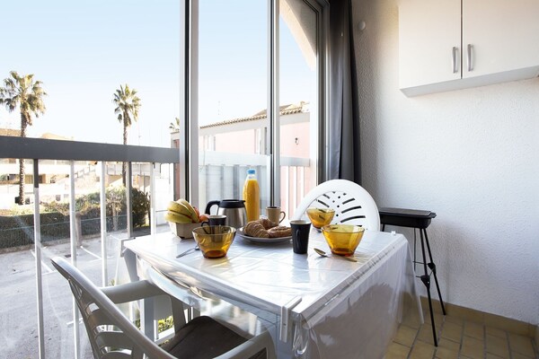 Licht appartement in Agde, 300m van strand en centrum - thumbnail 1