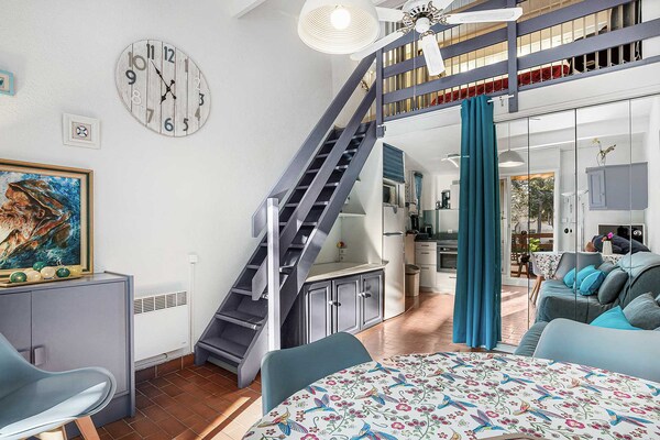 Knus appartement in Agde met zwembad, op 900m van het strand - thumbnail 2