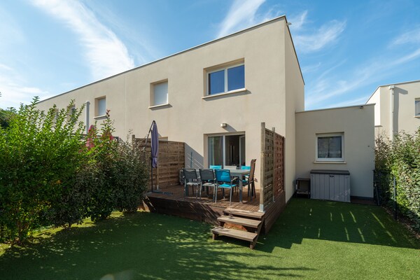 Lichte villa voor 8 op 450m van strand met tuin en zwembad in Valras-Plage - thumbnail 6