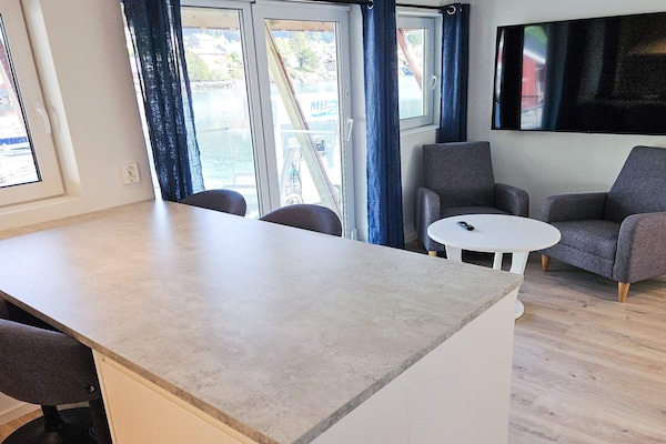 Aan de piste: Comfortabel appartement in Sørbøvåg voor 4 personen - thumbnail 5