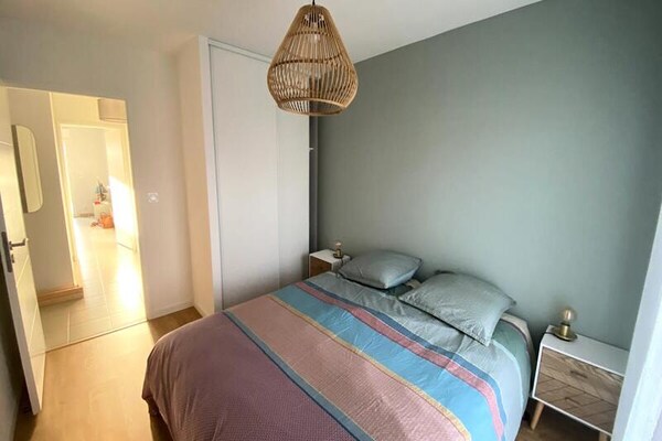 Licht appartement met ommuurde tuin op 350 meter van het strand in Quiberon - thumbnail 3