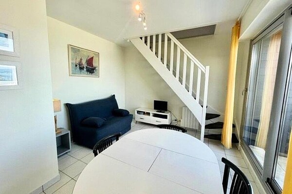 Sea view studio met mezzanine in Quiberon, 50 meter van het strand - thumbnail 6