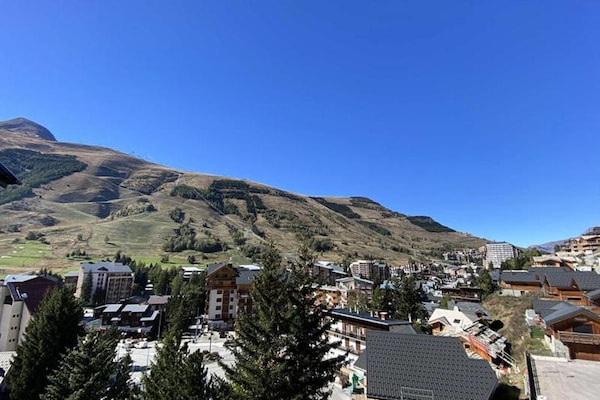 Knusse studio aan de piste in Venosc met balkon en prachtig uitzicht - thumbnail 2