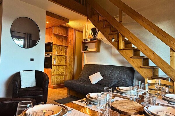 Ruim duplex appartement in La Forêt met ski-in/ski-out naar Valmorel - thumbnail 1