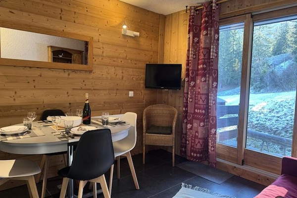 Knus appartement voor 5 personen met directe ski-toegang in Valmorel - thumbnail 4