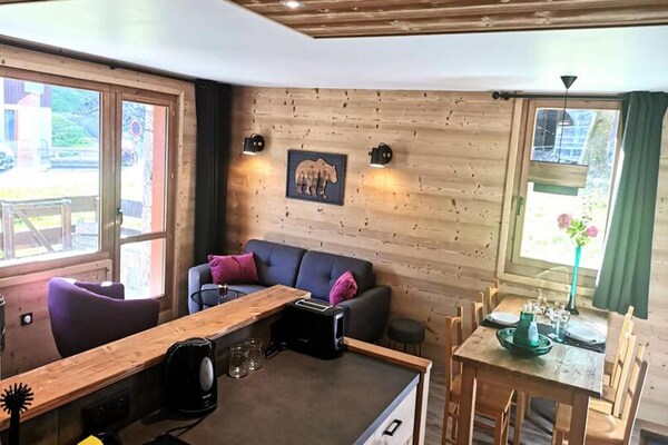Appartement aan de piste in Les Avanchers Valmorel voor 6 personen - thumbnail 5
