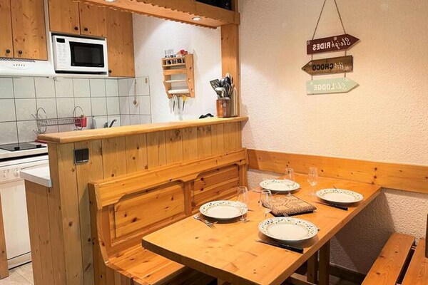Knus appartement 3 sterren direct aan de piste in Les Avanchers Valmorel - thumbnail 4